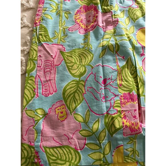 Lilly Pulitzer San Diego Zoo Animals Pencil Skirt Sz 4 Lions Elephants Pandas - Picture 3 of 12